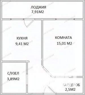 1-к квартира, сданный дом, 42м2, 10/14 этаж
