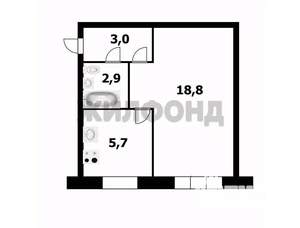 1-к квартира, вторичка, 30м2, 2/5 этаж