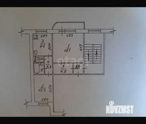 2-к квартира, вторичка, 52м2, 2/5 этаж