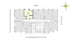 Студия квартира, строящийся дом, 30м2, 2/25 этаж