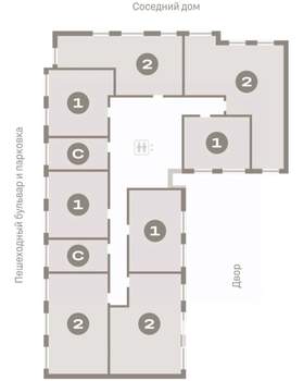2-к квартира, вторичка, 63м2, 7/9 этаж