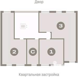 3-к квартира, вторичка, 85м2, 2/15 этаж