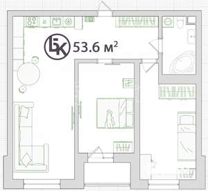 2-к квартира, вторичка, 54м2, 10/10 этаж