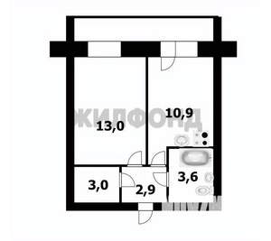 1-к квартира, вторичка, 33м2, 7/21 этаж