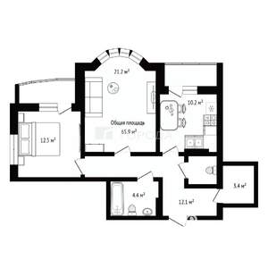2-к квартира, вторичка, 66м2, 13/24 этаж