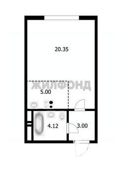 1-к квартира, вторичка, 32м2, 1/10 этаж