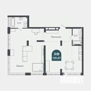 3-к квартира, строящийся дом, 119м2, 25/25 этаж