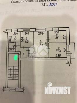 4-к квартира, вторичка, 62м2, 3/5 этаж