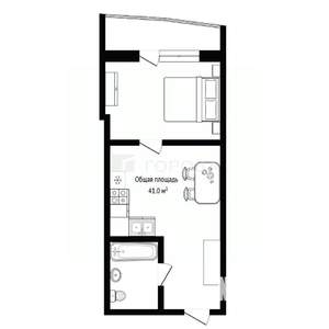 1-к квартира, вторичка, 41м2, 15/26 этаж