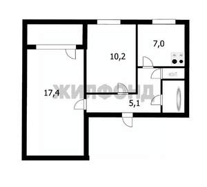 2-к квартира, вторичка, 43м2, 8/10 этаж
