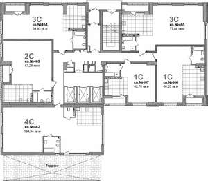 2-к квартира, вторичка, 67м2, 14/19 этаж