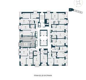 1-к квартира, вторичка, 49м2, 23/30 этаж