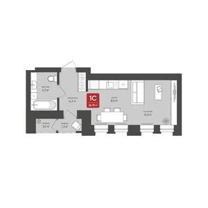 Студия квартира, строящийся дом, 27м2, 14/17 этаж