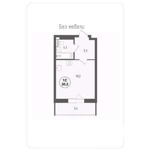 Студия квартира, вторичка, 30м2, 2/18 этаж