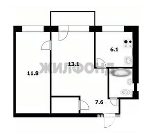 2-к квартира, вторичка, 43м2, 5/5 этаж