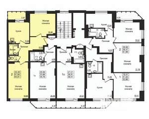 2-к квартира, строящийся дом, 62м2, 3/10 этаж