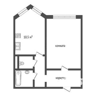 1-к квартира, вторичка, 34м2, 7/10 этаж