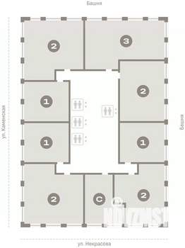 2-к квартира, вторичка, 85м2, 17/30 этаж