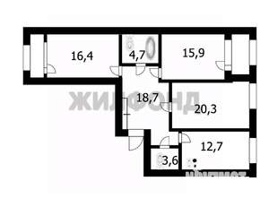 3-к квартира, вторичка, 92м2, 11/25 этаж
