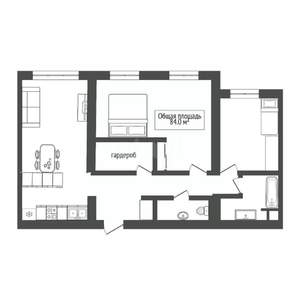 3-к квартира, вторичка, 84м2, 4/9 этаж