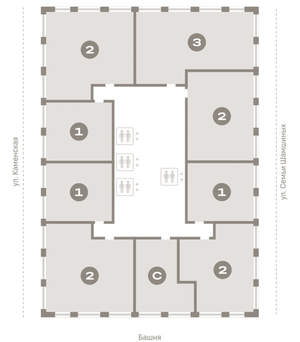3-к квартира, вторичка, 91м2, 21/30 этаж