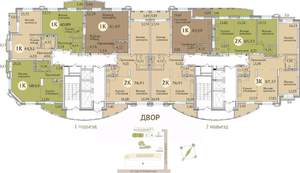 2-к квартира, сданный дом, 77м2, 20/23 этаж