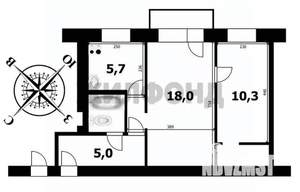 2-к квартира, вторичка, 47м2, 3/5 этаж