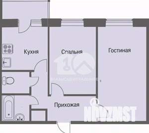 2-к квартира, вторичка, 53м2, 2/5 этаж
