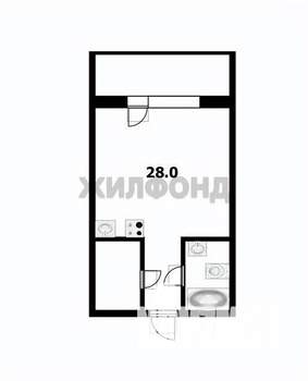 Студия квартира, вторичка, 28м2, 3/3 этаж