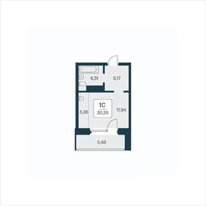 Студия квартира, вторичка, 30м2, 11/25 этаж