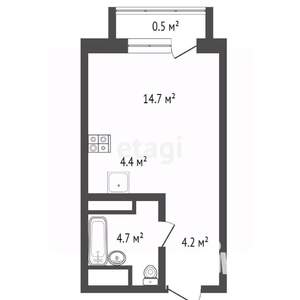 Студия квартира, вторичка, 29м2, 25/25 этаж