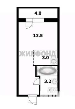 1-к квартира, вторичка, 20м2, 11/17 этаж