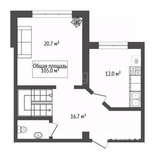 3-к квартира, вторичка, 105м2, 2/5 этаж