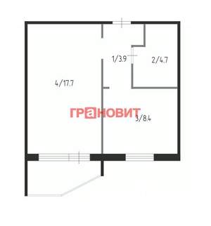 1-к квартира, вторичка, 37м2, 6/19 этаж