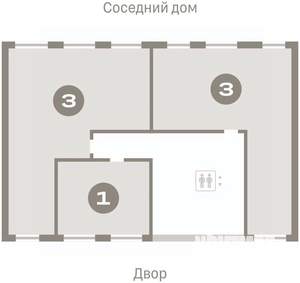 1-к квартира, вторичка, 35м2, 6/9 этаж