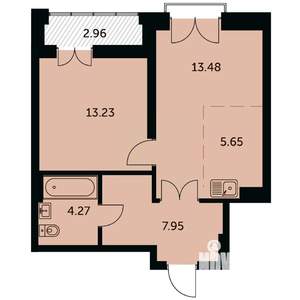 2-к квартира, вторичка, 46м2, 10/24 этаж