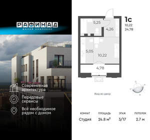 Студия квартира, вторичка, 25м2, 3/17 этаж
