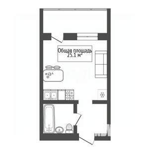 Студия квартира, вторичка, 25м2, 11/12 этаж