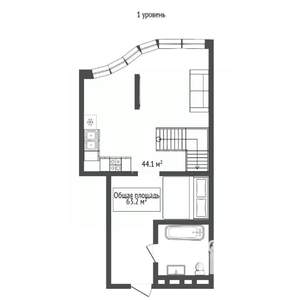 3-к квартира, вторичка, 63м2, 25/25 этаж