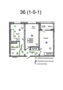 2-к квартира, вторичка, 62м2, 5/25 этаж