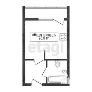 Студия квартира, вторичка, 24м2, 3/9 этаж