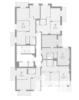 2-к квартира, вторичка, 52м2, 12/14 этаж