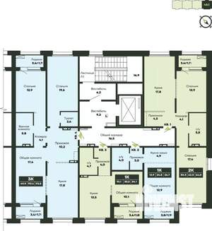 3-к квартира, вторичка, 94м2, 3/14 этаж