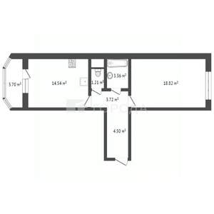 1-к квартира, вторичка, 47м2, 11/18 этаж