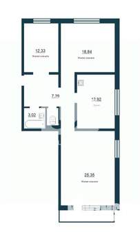 3-к квартира, вторичка, 94м2, 7/10 этаж